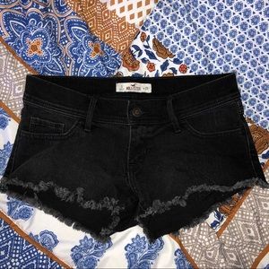 Black cut-off shorts
